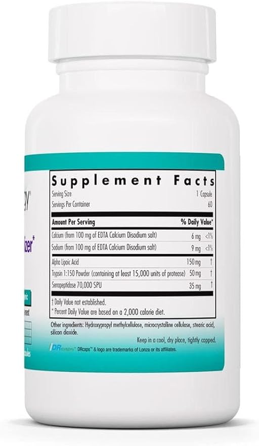 Allergy Research Group Nutricology Biofilm Neutralizer - Biofilm Defense EDTA Supplement Proteolytic Enzymes Serrapeptase Vegetarian Capsules - 60 Count