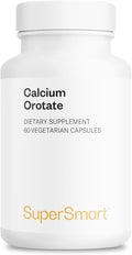 SuperSmart - Calcium Orotate with Magnesium Orotate 9:1 (Highly Bioavailable) - Advanced Teeth &amp Bones Strength Supplement | Non-GMO &amp Gluten Free - 60 Vegetarian Capsules