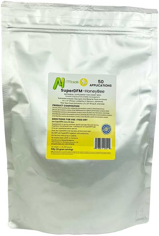 SuperDFM-HoneyBee Probiotic Supplement for Honey Bees 50 Applications