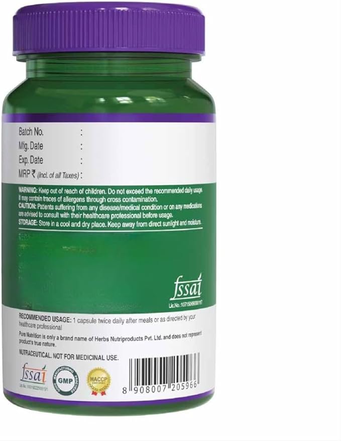 Generic Digestive 665mg with Bromelain Better Bioavailability Supports Digestion &amp Better Absorption of Food Nutrients - 60 Veg Capsules