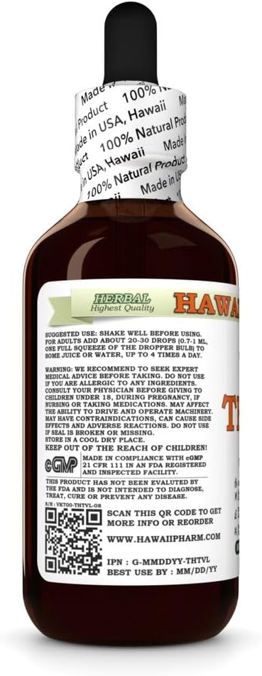 Thyme (Thymus Vulgaris) Dry Leaf Glycerite All Natural Vegan Lab Tested Alcohol-Free Liquid Extract - 2 fl.oz