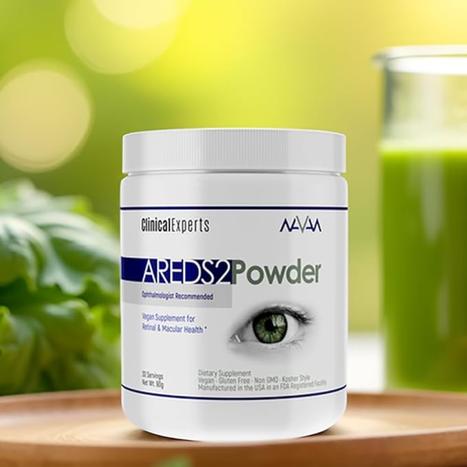 Navan AREDS 2 Powder - for Those Who Can't Consume Tablets or Softgels - Eye Vitamins &amp Minerals Antioxidant Supplement by Clinical Experts - Lutein Zeaxanthin &amp Zinc - Kosher Style 30 Servi