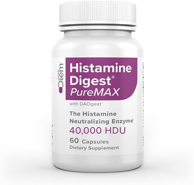Omne Diem Histamine Digest PureMAX with DAO - Diamine Oxidase Supplement for Food Related Histamine Intolerance (60)