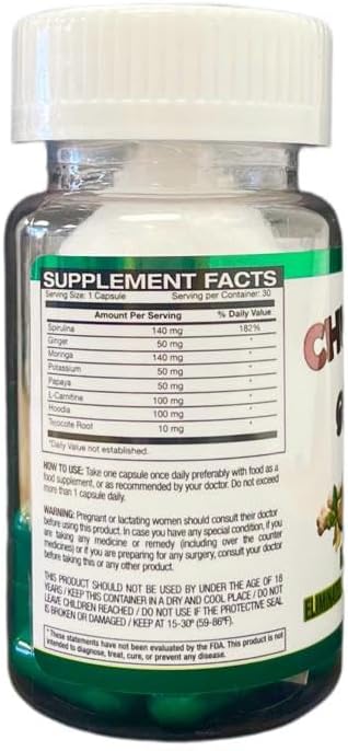 Chupa Panza Normal 30 Cap 100 Natural Capsulas de Jengibre Elimina Tallas!30 Count (Pack of 1)