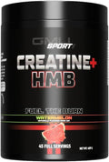 GMU SPORT Creatine HMB Powder – 45 Servings – 5g Creatine Monohydrate + 3g HMB + Piperine – Muscle Growth Strength &amp Recovery – Watermelon