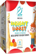 Actif Height Boost Mega Support for Kids 3-8 Years Old Height Growth with 10+ Factors 60 Gummies Strawberry Flavor Get Tall Fast Formula
