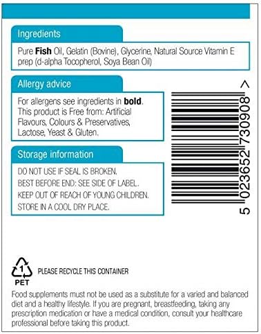 Natures Aid Fish Oil 1000mg (Omega-3) 90 Softgels - 2 Pack