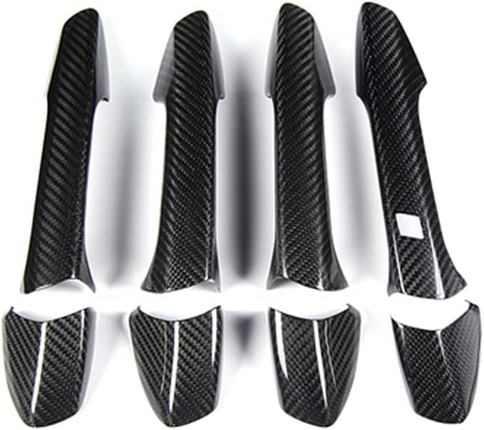 New Carbon Fiber Handle Covers Compatible with Mercedes Benz CLA C117 2013-2018 CLA180 CLA200 CLA 220 CLA250 (Only Drive Side Door with Touch Auto Lock)