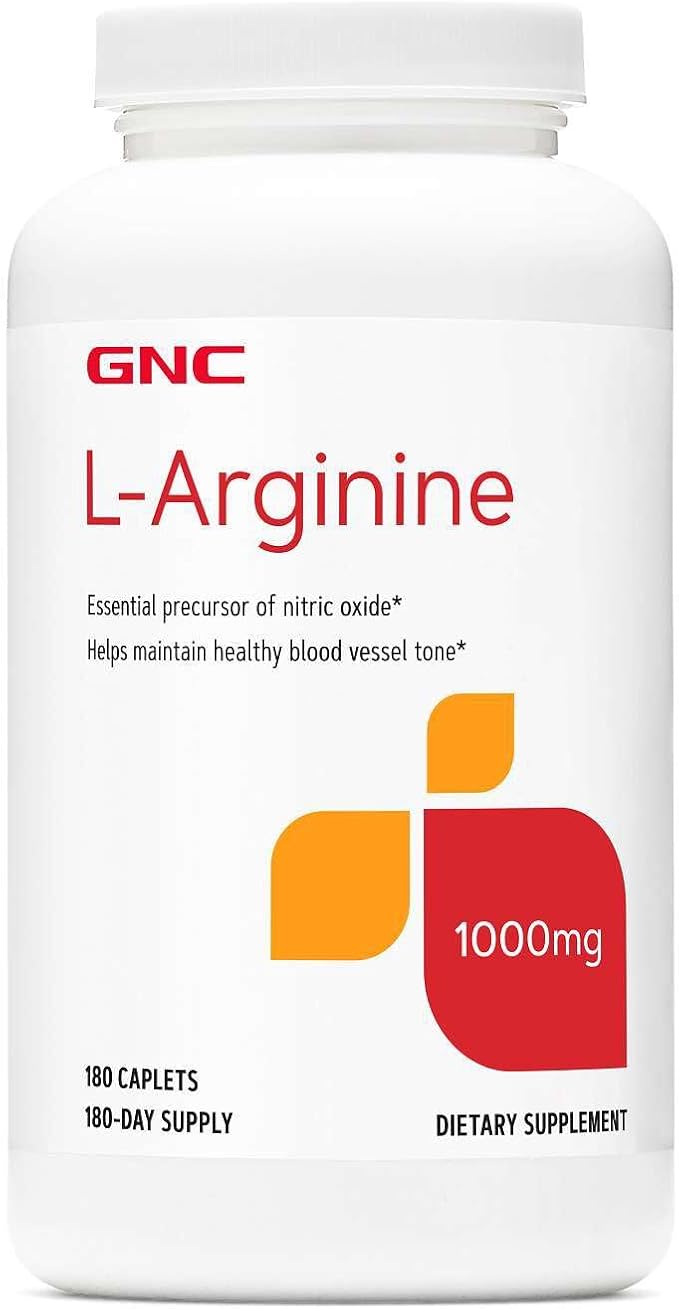 GNC L Arginine 1000mg Supplement Supports Healthy Blood Vessel Tone 180 Servings