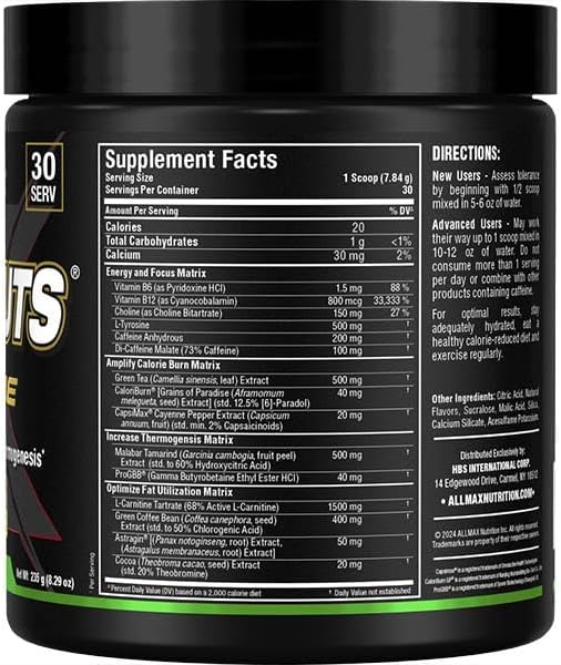 ALLMAX Nutrition Rapidcuts Xtreme Powder Lean Lemon Lime 235G