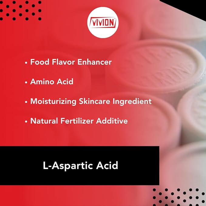 Aspartic Acid Powder Food Grade - 1 kg (2.2 lb) - Umami Flavor Enhancer - Amino Acid - Bulk Ingredient