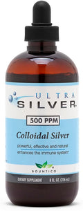 Ultra Silver® Colloidal Silver | 500 PPM 8 Oz (236mL) | Mineral Supplement | True Colloidal Silver - with Dropper