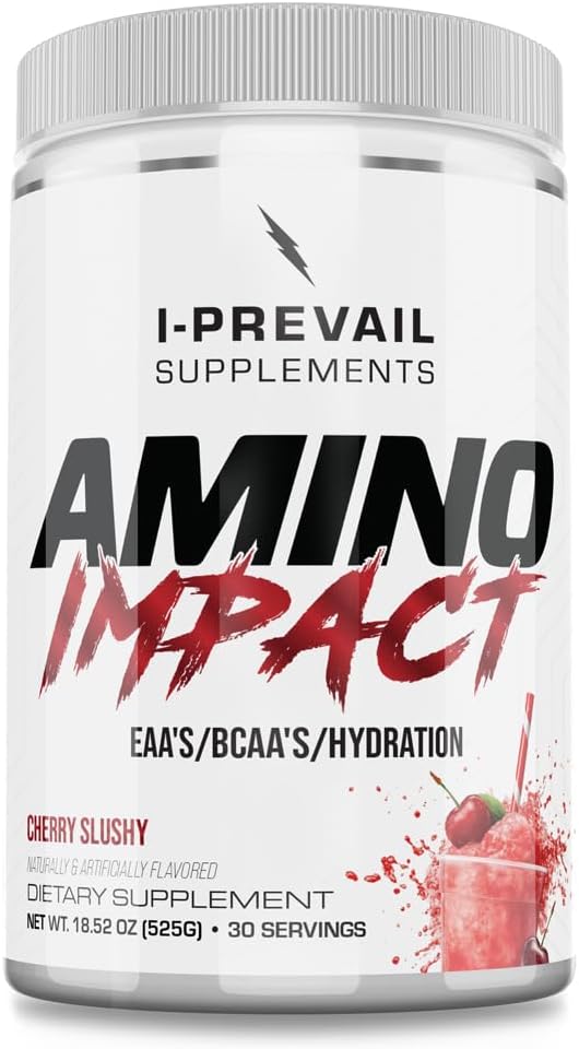 Amino Impact BCAA – EAA Enhanced Hydration Recovery &amp Endurance Keto Friendly Formula 7g BCAA’s – 3g EAA’s Plus 2g Glutamine |30 Serving (Cherry Slushy)