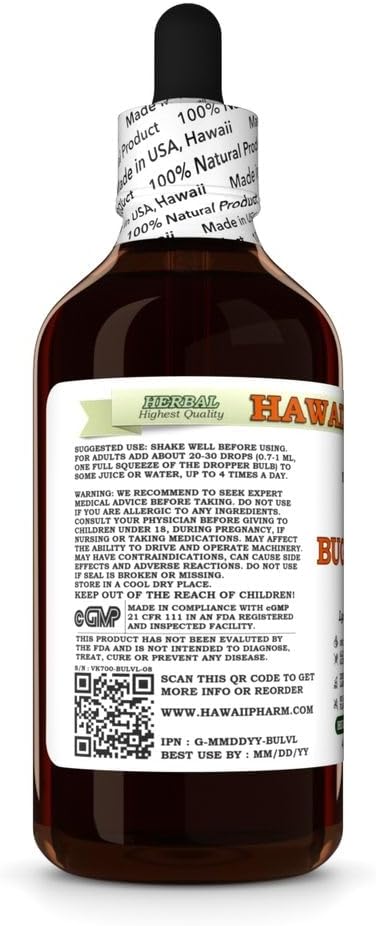 Hawaii Pharm Bugleweed Alcohol-Free Extract Glycerite for Thyroid Balance Eases Premenstrual Discomfort Soothes Breast Tenderness Supports Women's Wellness - 4 fl.oz