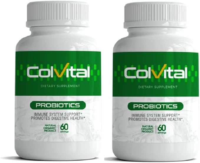 Colvital | Probiotics | Cultured in Immune-Boosting Fruits Vegetables &amp Herbs | Natural Probiotics | Bottle 60 Capsules | Immune System Support | ImprovedFormula (1)
