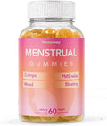 Menstrual Gummies for Women May Help Support Bloating Period Relief | Plant-Based | Cramp Bark Magnesium Chaste Berry | Vegan | Orange 60ct