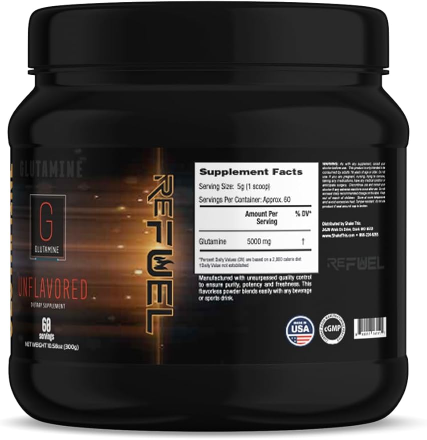ReFUEL Glutamine 300g 60 Servings Unflavored