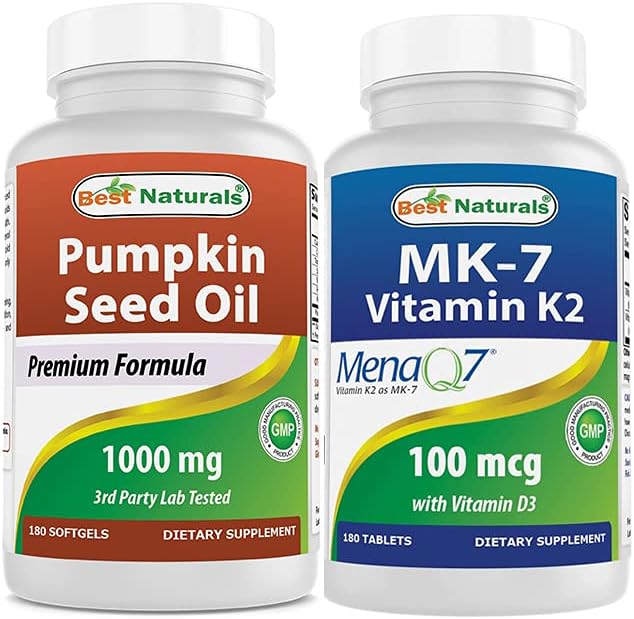 Pumpkin Seed Oil 1000 mg &amp Vitamin K2 (MK7) with D3