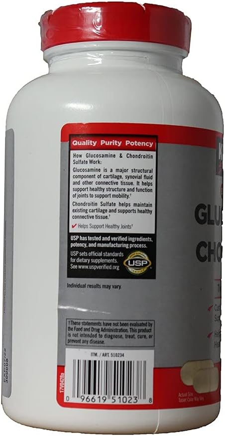 Kirkland Signature Glucosamine &amp Chondroitin 220 Tablets (4 Pack)