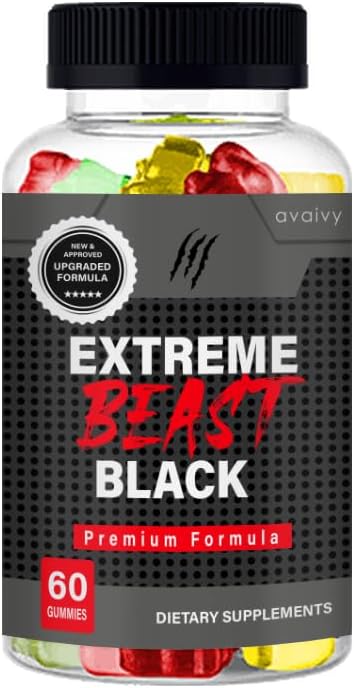 Avaivy Extreme Beast Black - Extreme Beast Beast Gummies (Single 60 Gummies)