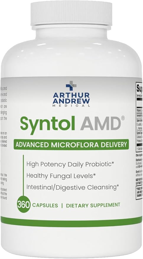 Arthur Andrew Medical Syntol 3-in-1 Formula with Probiotics Prebiotic Fiber &amp Yeast Cleansing Multi-Enzymes 360