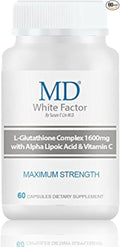 MD White Factor - Glutathione Supplement with Effective Antioxidants Vitamin C &amp Lipoic Acid | (60 Capsules)