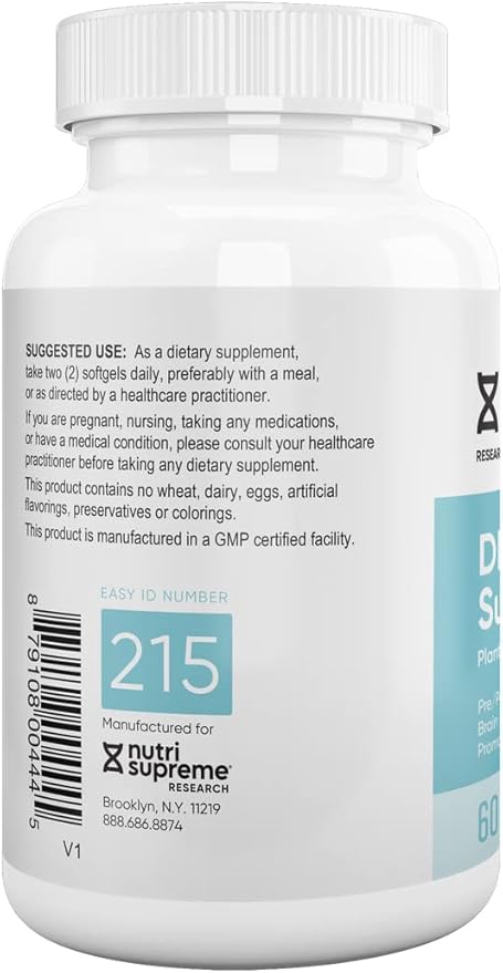 Nutri Supreme DHA Supreme Plant Based Superior DHA Supplement from Algal Oil for Pregnant Woman Brain Eye &amp Nervous System Support No Fish Oil Kosher Certified 60 Softgels
