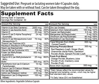 Sprigs Mama Bear Prenatal Vitamins-CapsuleOrganic 120 Tables