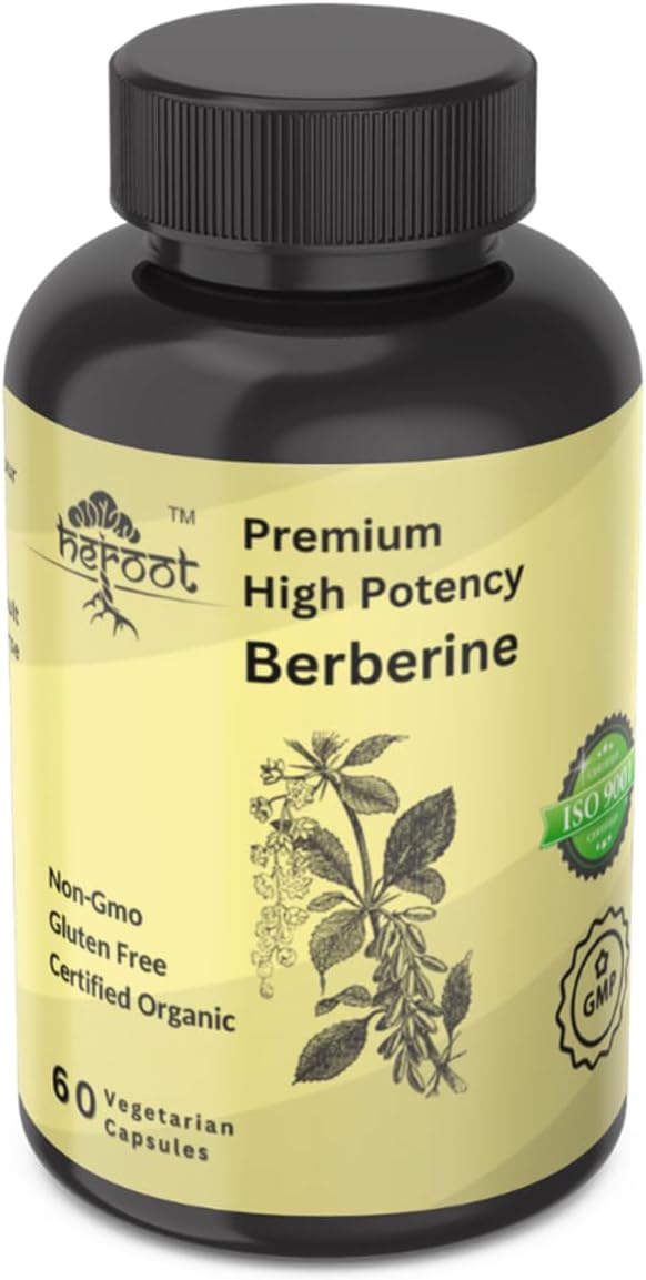 Organic Berberine HCL Extract 500mg Premium Strength Berberine Supplement to Support Overall Wellness for Men Women |120 Capsules