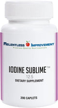 Iodine Sublime® 12.5mg 200 High-Bioavailable Caplets with Potassium Iodide for Thyroid &amp Metabolism Support Compare to Iodoral 12.5
