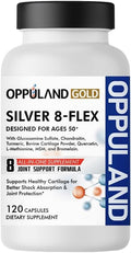 Silver 8 Flex - Joint Support Supplement for Men &amp Women - Glucosamine Chondroitin MSM Complex for Knee Hip and Movement Health - Nutritional Advanced Formula for Ages 50+ - 120 Capsules