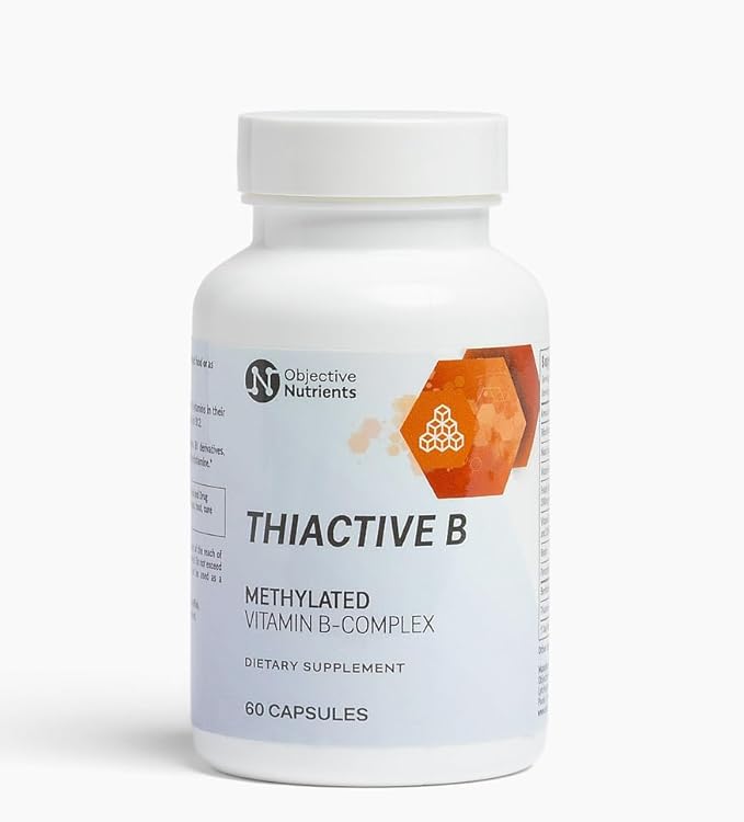 Thiactive B Complex Uniquely Formulated Contains TTFD &amp Benfotiamine No Toxic Fillers Supports Energy Metabolism Third Party Tested Made in USA 60 capsules