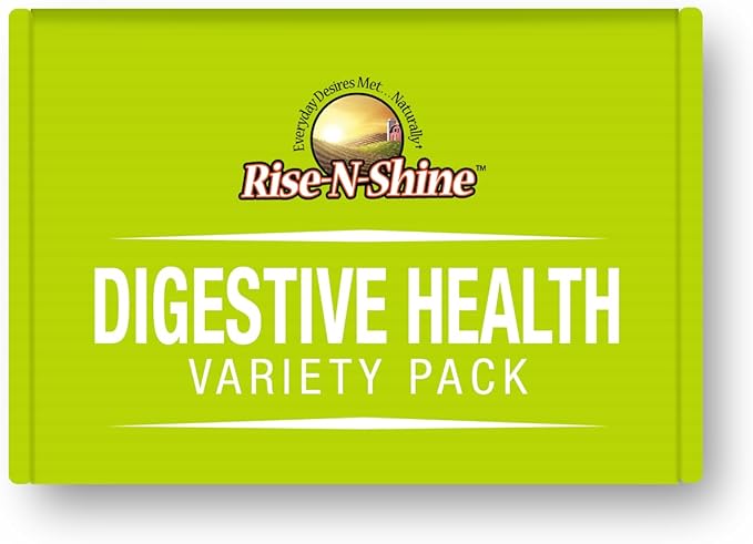 Rise-N-Shine Digestive Health Variety 3 Pack: with One Full Bottle of 15 Day Detox Digestive Enzymes &amp Probiotic Support