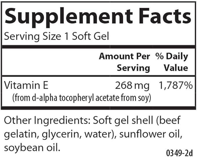 Carlson - E-Gems 400 IU (268 mg) Natural-Source Vitamin E Optimal Wellness 140 Soft Gels