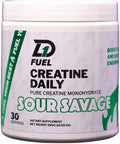 Creatine Monohydrate Powder - Sour Savage Daily Supplement with 5g Pure Creatine - Enhances Muscular Endurance Strength &amp Athletic Performance - Sugar-Free 30 Servings