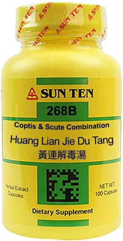 Sun Ten - Coptis &amp Scute Combination Capsules / Huang Lian Jie Du Tang / 黃連解毒湯