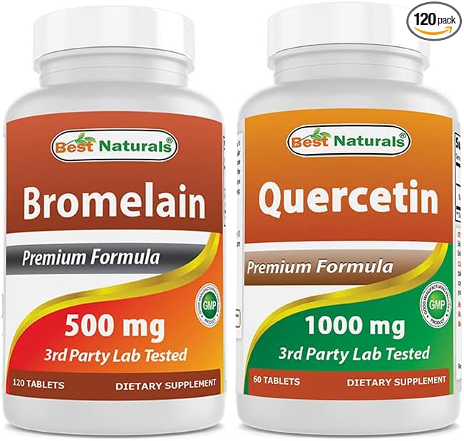 Best Naturals Bromelain 500 mg &amp Quercetin 1000 mg