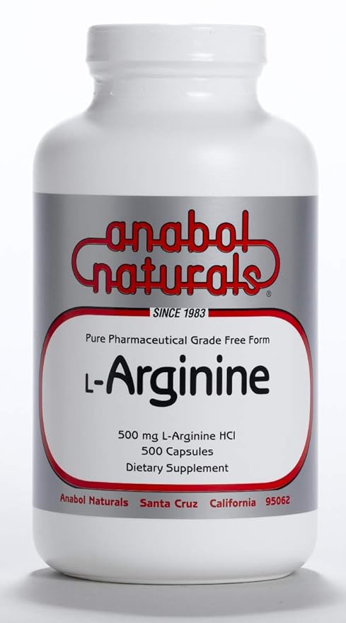 Anabol Naturals L-Arginine 500 mg 500 Capsules