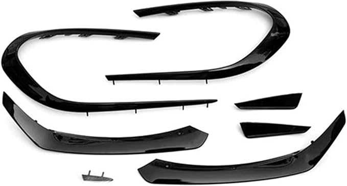 Front Bumper Lips Canards SplittersCompatible For Mercedes CLA Class 2016-2018 Facelifted CLA45 &amp Sport Models