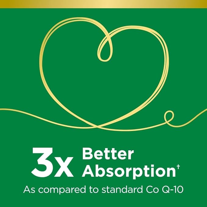 Nature's Bounty Advanced Triple Absorb Co Q-10 Heart Health Rapid Release Softgels 90 Ct (Pack of 2)