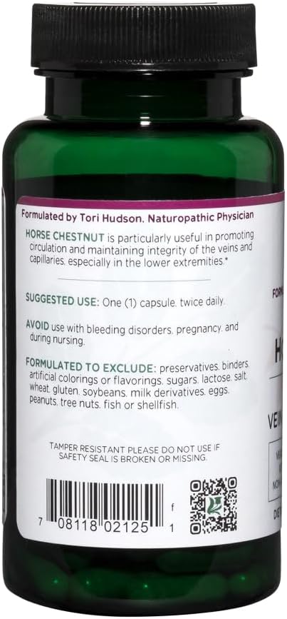 Vitanica Horse Chestnut Promotes Vein and Capillary Strength &amp Circulation Vegan 60 Capsules