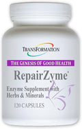 TRANSFORMATION THE GENESIS OF GOOD HEALTH RepairZyme High-Potency Digestive Enzyme Blend Natural Supplement with Herbal Extracts &amp Essential Minerals for Gut Digestion &amp Overall Wellness 120