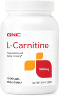 GNC L Carnitine 500mg Supplement Supports Muscle Recovery 120 Servings