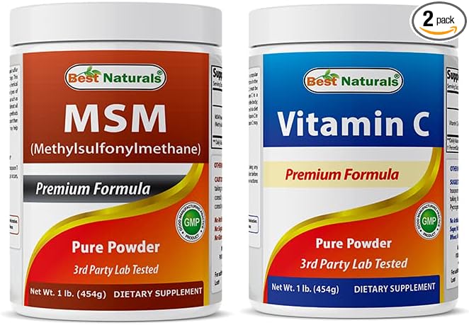 Best Naturals MSM Powder &amp Vitamin C Powder