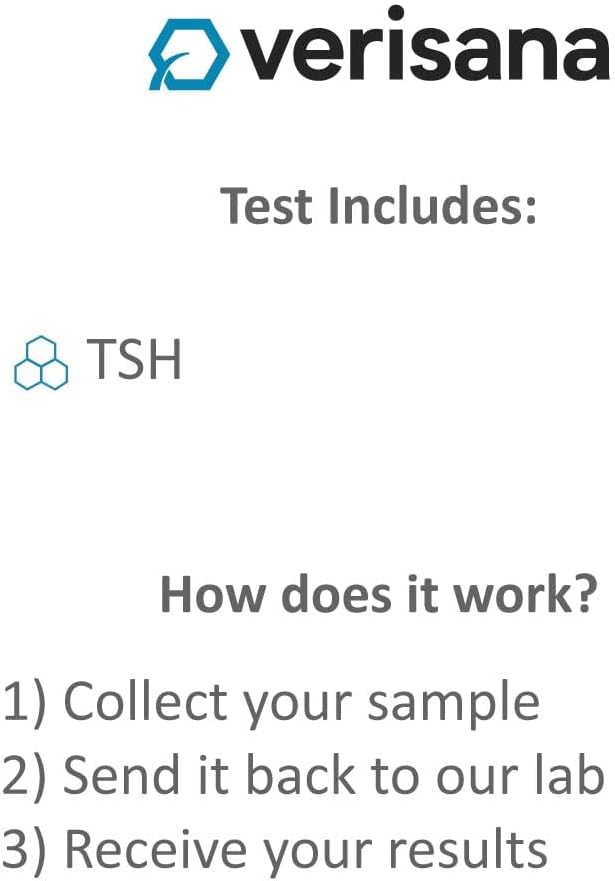 TSH Test – Check Your TSH Level – Discreet and Accurate Thyroid Analysis – CLIA-Certified Lab – Verisana at Home Testing