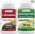 Best Naturals L-Glutamine 1000 mg &amp Ashwagandha Extract 500 Mg