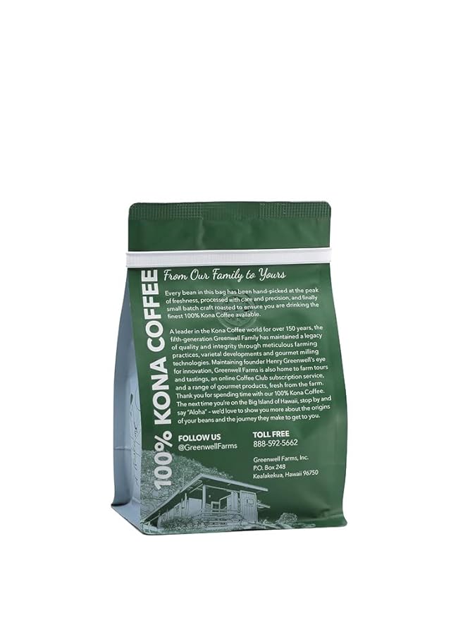 Greenwell Farms 100% Hawaiian Kona Coffee - Dark Roast Ground 8oz