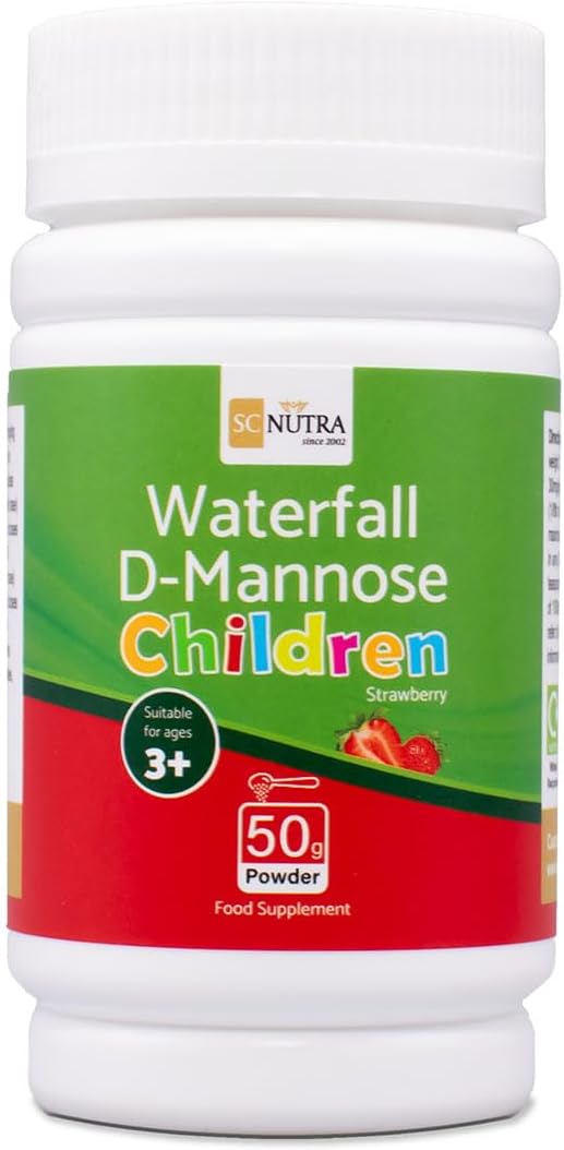 sc nutra Waterfall D-Mannose Children Strawberry - Kids D-Mannose Naturally sourced from Birch (Sweet Cures)