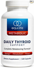 Equilife Thyroid Support Vitamins and Minerals Supplement with Vitamin C Zinc Vitamin E Iodine and Selenium Adaptogens &amp Amino Acids Formula Overall Wellness Support Gluten Free 120 Capsu