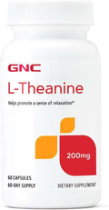 GNC L-Theanine 200mg Promotes Relaxation 60 Capsules